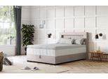 Boxbett COTTA "Kelly", grau (elephant), B:125cm L:207cm, 100% Polyester, Komplettbetten, Boxbett, ausgestattet mit LED-Licht, inkl. Bettkasten