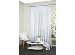 Gardine HOME BASICS "FLAMIO" Gr. 6, weiß, B:450cm H:145cm, Polyester, Gardinen, Gardine, Fertigstore Flammgarn, Topseller