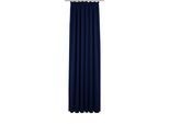Vorhang WIRTH "Newbury", blau (nachtblau), B:130cm H:285cm, Baumwolle, Polyester, Gardinen, Vorhang, nach Maß