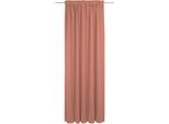 Vorhang ADAM "Uni Collection light", orange, B:142cm H:235cm, Baumwolle (Bio-Baumwolle), Gardinen, Vorhang, aus 100% Bio-Baumwolle