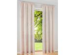 Gardine HEINE HOME Gr. 4, beige (natur), B:140cm H:245cm, Polyester, Gardinen, Gardine