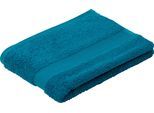 Badetuch GÖZZE "New York", blau (lagune), B:100cm L:150cm, Frottier, Obermaterial: 100% Baumwolle, Handtücher, Badetuch, moderne Uni-Farben, strukturierte Borte, 100% Baumwolle, in 2 Größen