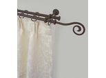 Gardinenstange GARESA "ESPERANCA", braun (rost), L:370cm Ø:16mm, Metall, Gardinenstangen, Gardinenstange, Vorhanggarnitur, verlängerbar, Endknopf Spirale, Eisen, mit Ringe
