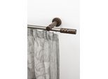 Gardinenstange GARESA "PEMPIA", braun (mattchromfarben, nussbaum), L:570cm Ø:20mm, Holzwerkstoff, Metall, Gardinenstangen, Gardinenstange, Vorhanggarnitur, verlängerbar, Knopf m.Ausschnitte