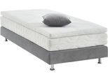 Boxbett "Nagoya", grau, B:90cm L:202cm, WESTFALIA SCHLAFKOMFORT, Komplettbetten, Boxbett, wählbar mit und ohne Topper, in H2, H3 und H4 erhältlich