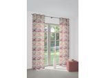 Vorhang WIRTH "Kairo" Gr. 2, rot, B:132cm H:175cm, Jacquard, Baumwolle, Polyester, Gardinen, Vorhang