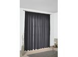 Vorhang WIRTH "Torbole" Gr. 5, schwarz, B:132cm H:245cm, Jacquard, Baumwolle, Polyester, Gardinen, Vorhang