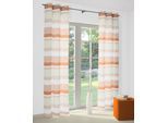 Vorhang WIRTH "Novara" Gr. 4, orange (terra), B:135cm H:245cm, Jacquard, Baumwolle, Polyacryl, Polyester, Gardinen, Vorhang
