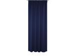 Vorhang WIRTH "Newbury", blau (nachtblau), B:130cm H:175cm, Baumwolle, Polyester, Gardinen, Vorhang, nach Maß