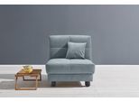 Schlafsofa ELL + ELL "Tilda", blau (hellblau), B:85cm H:90cm T:100cm, 100% Polyester, Sofas, Schlafsofa, Breite 85 cm, inkl. 1 Zierkissen