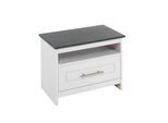 Schuhbank OTTO HOME "Lukas, Sitzbank, Sitzkommode", weiß, B:60cm H:45cm T:37cm, FSC-zertifiziertes Massivholz, Sitzbänke, Schuhbank, aus massiver Kiefer, mit dekorativen Fräsungen