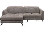 Ecksofa "SO 4400 V", braun (schlamm), B:259cm H:84cm T:167cm, 100% Polyester, SET ONE BY MUSTERRING, Sofas, Ecksofa, wahlweise mit motorischer Bettfunktion & Kopfverstellung, Fuß schwarz