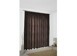 Vorhang WIRTH "Lupara" Gr. 4, braun, B:132cm H:245cm, Jacquard, Baumwolle, Polyester, Gardinen, Vorhang