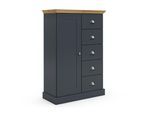 Kommode OTTO HOME "Motala", grau (anthrazit, eiche), B:75cm H:110cm T:35cm, Holzwerkstoff, Sideboards, Kommode, 5 Schubladen und 2 verstellbare Einlegeböden, Breite 75cm, Höhe 110cm