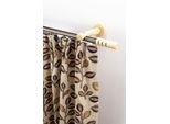 Gardinenstange GARESA "PEMPIA", silber (chrommtnatur), L:260cm Ø:20mm, Holzwerkstoff, Metall, Gardinenstangen, Gardinenstange, Vorhanggarnitur, verlängerbar, Knopf m.Ausschnitte
