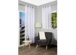 Gardine HOME WOHNIDEEN "DOLLY", weiß, B:140cm H:245cm, Voile, Obermaterial: 100% Polyester, Gardinen, Gardine, transparent