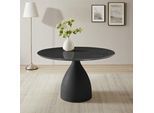 Esstisch OTTO HOME "Lealux", schwarz, schwarz, B:120cm H:76cm T:120cm, Tische, Esstisch, mit Sintersteinplatte, elegantem Gestell und pflegeleichter Oberfläche