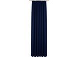 Vorhang WIRTH "Newbury" Gr. 5, blau (nachtblau), B:130cm H:245cm, Jacquard, Baumwolle, Polyester, Gardinen, Vorhang