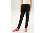 Jerseyhose ANISTON CASUAL, Damen, Gr. 48, N-Gr, schwarz, Jersey, Obermaterial: 63% Polyester, 32% Viskose, 5% Elasthan, unifarben, figurumspielend lang, Hosen Jerseyhose, mit Biesen verziert