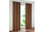 Vorhang WIRTH "Holmsund 288g/qm" Gr. 3, braun, B:132cm H:180cm, Chenille, Polyacryl, Gardinen, Vorhang