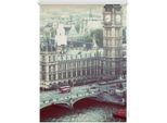 Seitenzugrollo LICHTBLICK ORIGINAL "Rollo Klemmfix, ohne Bohren, Verdunkelung, London Westminster - Grau", grau (grau, weiß), B:150cm H:90cm, Polyester, Rollos, Seitenzugrollo
