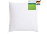 Federkissen OTTO HOME "RINA, Kopfkissen in 40x80 oder 80x80 cm", weiß, B:80cm L:80cm, Bezug: 100% Baumwolle. Füllung: 90% Federn, 10% Daunen, Kopfkissen, Federkissen, Kissen, Made in Germany, Allergiker geeignet (Nomite), Topseller