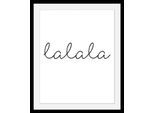 Bild QUEENCE "lalala", schwarz (farbe rahmen: schwarz, farbe bild(er): schwarz), B:50cm H:70cm T:3cm, Acrylglas, Holz, Papier, Bilder, Bild, HD Premium Poster-Druck inkl. Holzrahmen