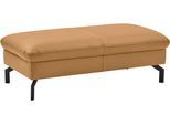Hocker DIE PLANBAR "PN-EM20028", torro kurkuma, B:127cm H:45cm T:65cm, Hocker, Hocker, hochwertiges Glattleder, stylische Metallfüße