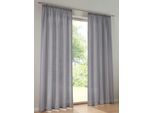 Gardine HEINE HOME Gr. 1, grau (silbergrau), B:140cm H:145cm, Polyester, Gardinen, Gardine
