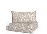 Bettwäsche OTTO HOME "Mariby", beige, B/L: 135cm x 200cm, 1 Stk., 1 Stk., Renforcé, B/L: 40cm x 80cm, 2 Stk., Renforcé, Obermaterial: 100% Baumwolle, Bettwäsche, Bettwäsche, mit feinem Blümchen Design, skandinavisch, romantische Bettwäsche