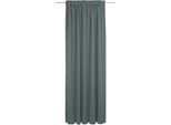 Vorhang WIRTH "Torbole", blau (petrol), B:132cm H:165cm, Baumwolle, Polyester, Gardinen, Vorhang, nach Maß