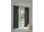 Vorhang ADAM "Feathers" Gr. 3, schwarz (natur, schwarz), B:145cm H:225cm, Jacquard, Baumwolle (Bio-Baumwolle), Gardinen, Vorhang, aus 100% Bio-Baumwolle