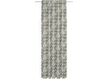 Vorhang ADAM "Wave" Gr. 2, schwarz (natur, schwarz), B:142cm H:175cm, Jacquard, Baumwolle, Leinen, Gardinen, Vorhang, aus Leinen und Bio-Baumwolle