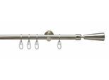 Gardinenstange LIEDECO "Bergamo" Gr. 3, silber (edelstahlfarben), L:200cm Ø:16mm, Metall, Gardinenstangen, Gardinenstange