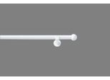 Vorhangstange GOOD LIFE "Bola" Gr. 18, weiß, L:320cm Ø:20mm, Metall, Gardinenstangen, Vorhangstange