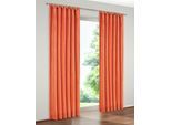 Vorhang WIRTH "Warnow" Gr. 14, orange (terra), B:172cm H:160cm, Chenille, Polyacryl, Gardinen, Vorhang