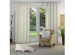 Vorhang WIRTH "Gospic" Gr. 5, grau, B:132cm H:255cm, Jacquard, Baumwolle, Polyester, Gardinen, Vorhang