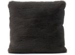 Dekokissen GÖZZE "Fellimitat-Kissen" Gr. 1, grau (anthrazit, unifarben), B:40cm L:40cm, Polyester, Dekokissen_Sitzkissen_Kissenhüllen, Dekokissen