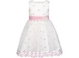 Taufkleid HAPPY GIRLS "dress", Mädchen, Gr. 110, N-Gr, rosa (rose), Web, Obermaterial: 100% Polyester, bestickt, geblümt, festlich, ca. Mitte Wade, eckiger Ausschnitt, Kleider Taufkleid, mit wunderschönem, allover-besticktem Tüll