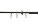 Gardinenstange GARDINIA "Set Metall" Gr. 1, silber (edelstahlfarben), L:120cm, Gardinenstangen, Gardinenstange, 1-Lauf