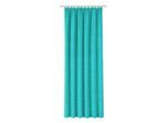 Vorhang WIRTH "B-Holmsund" Gr. 16, blau (türkis), B:270cm H:255cm, Chenille, Polyacryl, Gardinen, Vorhang
