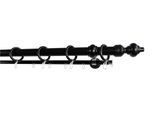 Gardinenstange GARESA "STANDARD", schwarz, L:230cm Ø:28mm, Holzwerkstoff, Kunststoff, Gardinenstangen, Gardinenstange, Vorhanggarnitur, Kunststoff, verlängerbar, mit Ringe/2 Lauf Gleiter