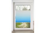 Plissee K-HOME "Farbverlauf Sunrise" Gr. 32, blau (hellblau, weiß), B:65cm H:210cm, Obermaterial: 100% Polyester, Plissees, Plissee