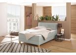Boxbett HOME AFFAIRE "Lonrai", grau (taupe), B:148cm L:227cm, Komplettbetten, Boxbett, in H2,H3 & H4 und XXL - Überlänge 220cm wählbar, inkl. Topper