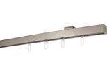Gardinenstange GARESA "Nora", silber (edelstahlfarben), L:200cm Ø:20mm, Aluminium, Gardinenstangen, Gardinenstange, Vorhanggarnitur, einfache Montage an die Decke, verlängerbar, Kappe
