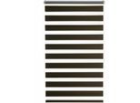 Doppelrollo K-HOME "Ancona" Gr. 8, grün (oliv), B:110cm H:150cm, Polyester, Rollos, Doppelrollo, im Fixmaß