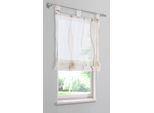 Raffrollo OTTO HOME "Dimona" Gr. 4, beige (creme, schoko), B:100cm H:140cm, Voile, Obermaterial: 100% Polyester, Raffrollos, Raffrollo, Transparent, Voile, Polyester, Topseller