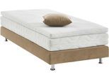 Boxbett "Nagoya", beige, B:90cm L:202cm, WESTFALIA SCHLAFKOMFORT, Komplettbetten, Boxbett, wählbar mit und ohne Topper, in H2, H3 und H4 erhältlich