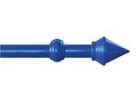 Gardinenstange GARESA "SEMARA", blau, L:120cm Ø:28mm, Holzwerkstoff, Kunststoff, Gardinenstangen, Gardinenstange, Vorhanggarnitur, Kunststoff, verlängerbar, mit Ringe/2 Lauf Gleiter