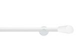 Gardinenstange GARESA "WHITE", weiß, L:190cm Ø:20mm, Eisen, Gardinenstangen, Gardinenstange, Vorhanggarnitur, verlängerbar, Wandmontage, Endknopf abgeschrägt